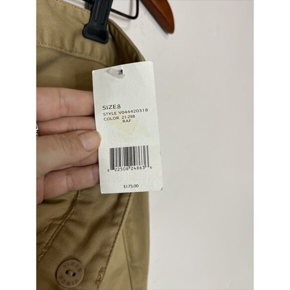 Vince Women's 8 Khaki chino Straight Fit Casual Pants Button Zip Fly NWT Cotton - Picture 5 of 9